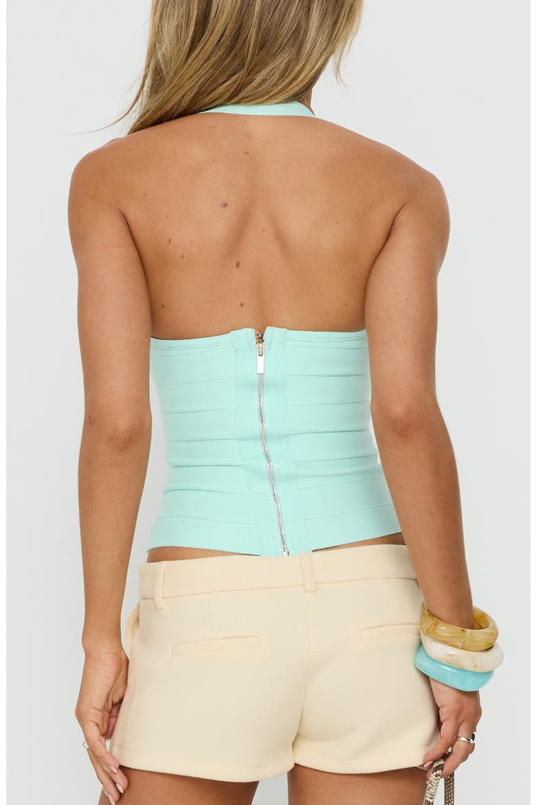 Sefina Bandage Halter Neck Top, Alternate, color, AQUA