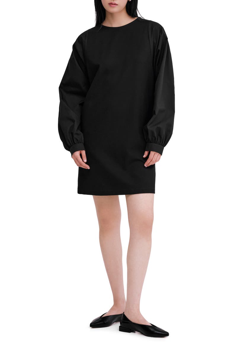 Patti Long Sleeve Dress, Main, color, BLACK