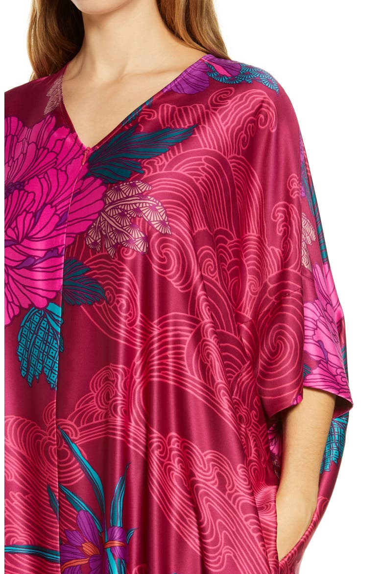 Jubako Nightgown, Alternate, color, CRANBERRY