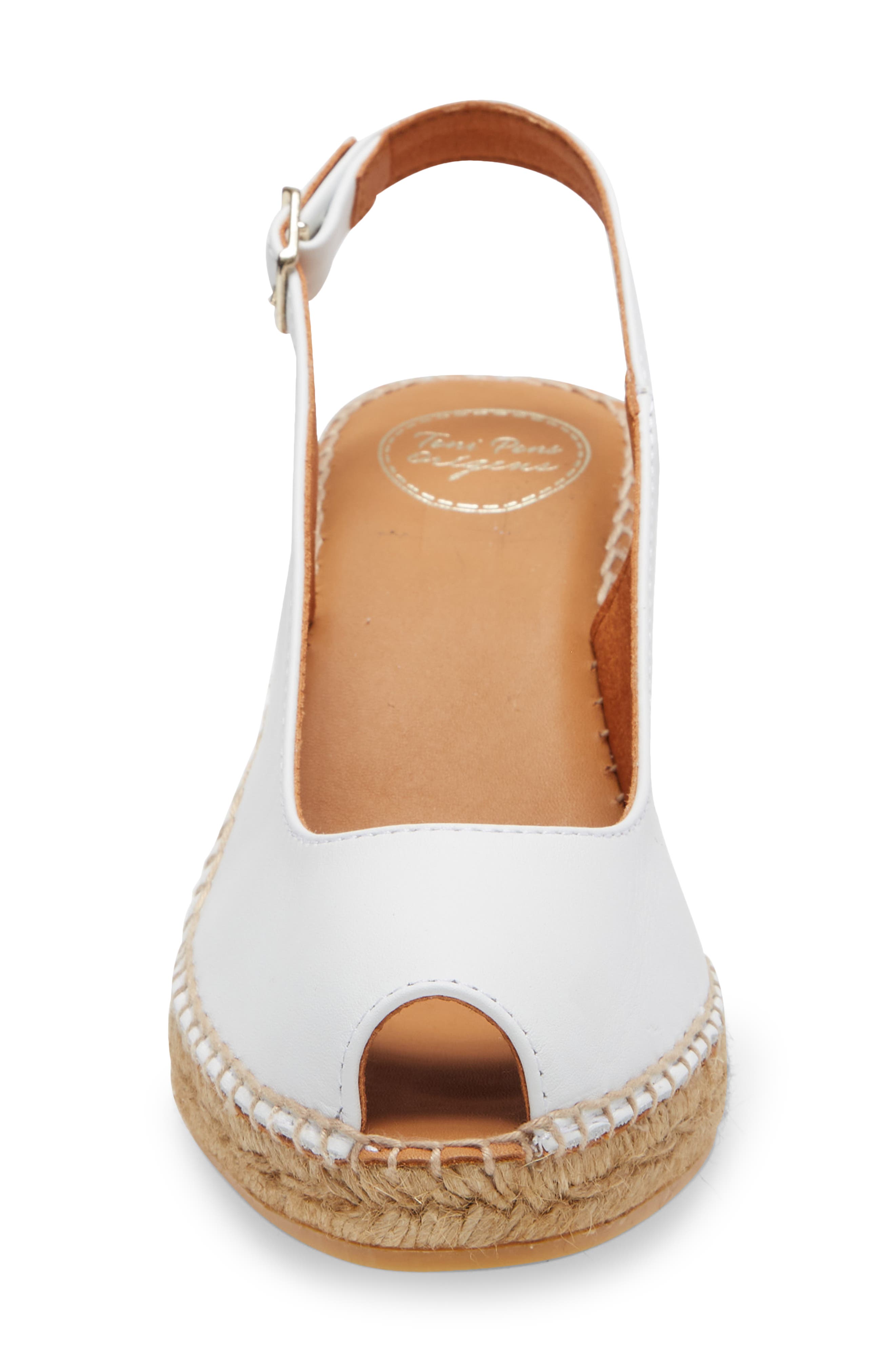Croacia Espadrille Wedge, Alternate, color, WHITE LEATHER