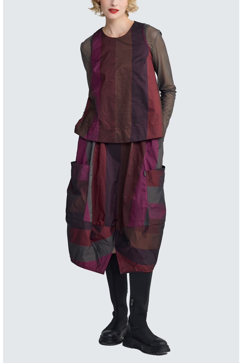 Tamara Taffeta Top, Alternate, color, Dark Scarlet