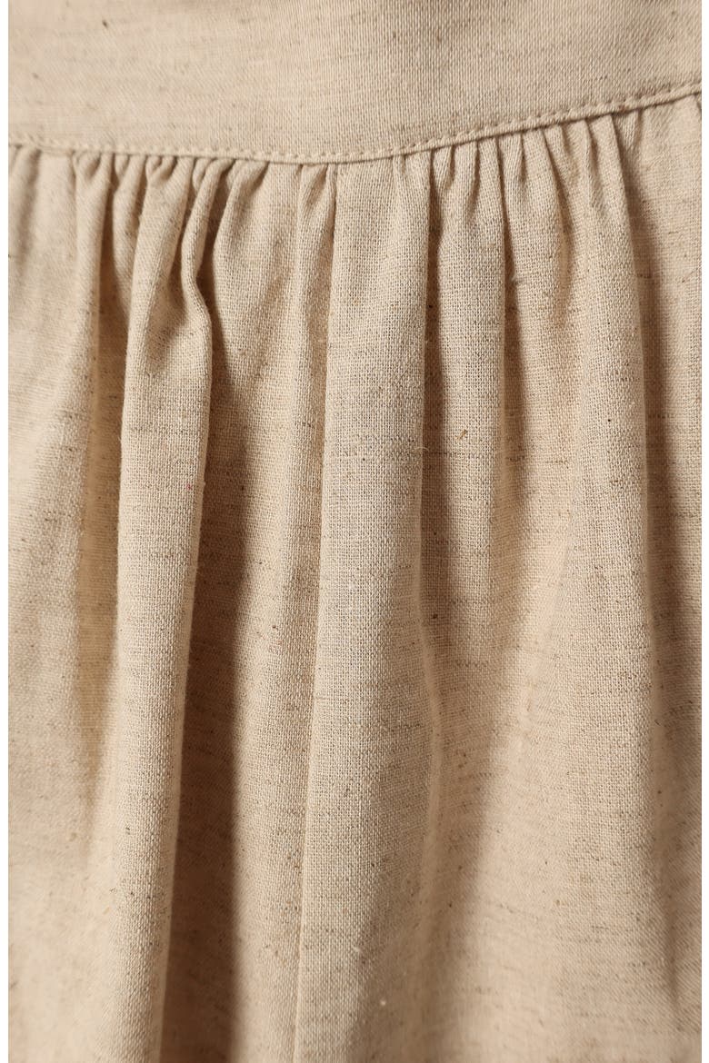 Benji Cotton & Linen Crop Top & Shorts Set, Alternate, color, OATMEAL