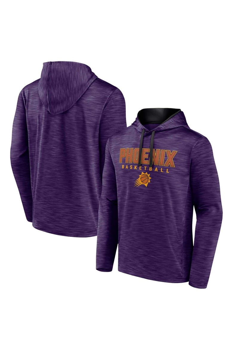 Men's Fanatics Branded Heather Purple Phoenix Suns Fast Break Pullover Hoodie, Main, color, Heather Purple