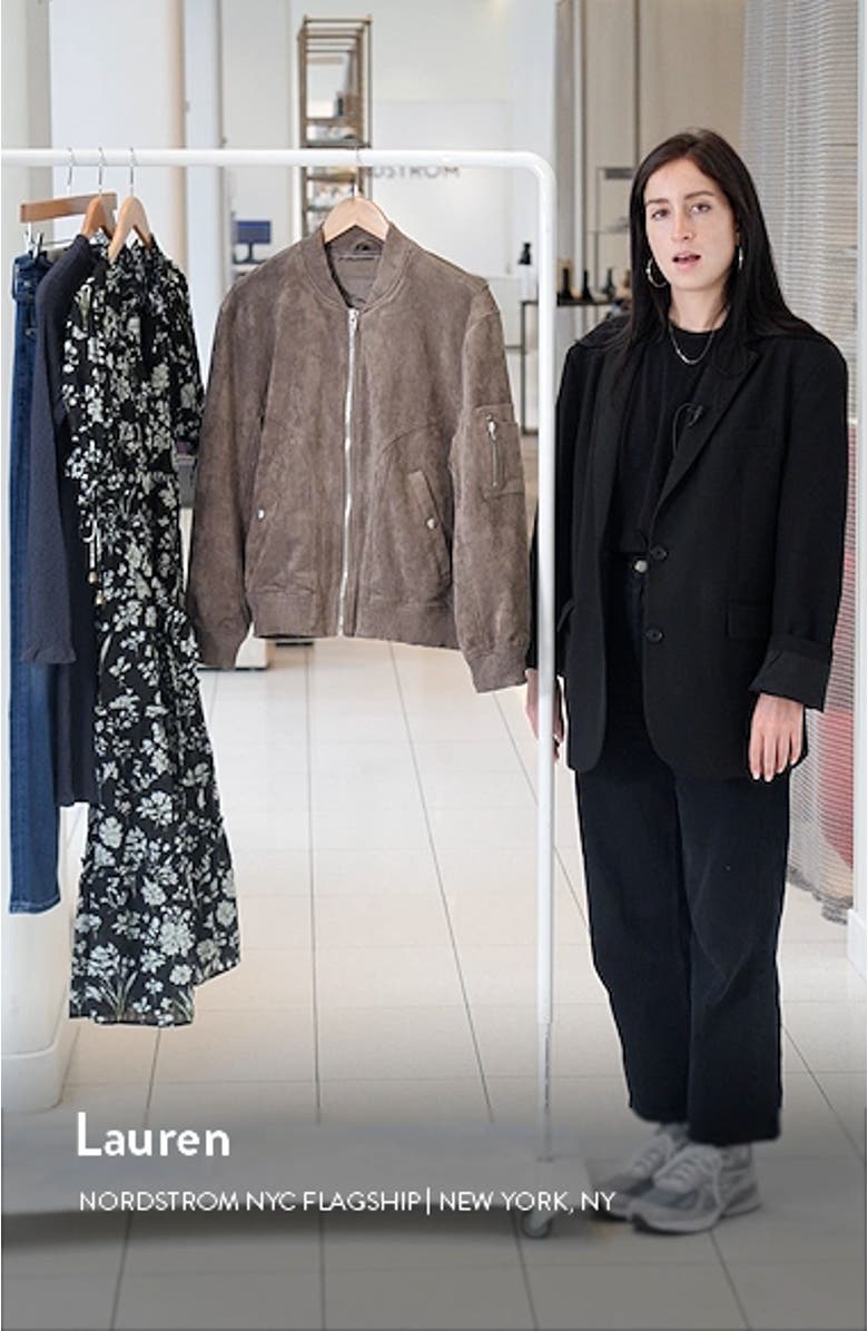 Faux Suede Bomber Jacket, sales video thumbnail