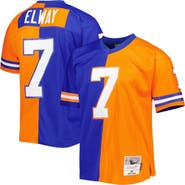 Mitchell & Ness Men's Mitchell & Ness John Elway Royal/Orange Denver Broncos 1990 Split Legacy Replica Jersey