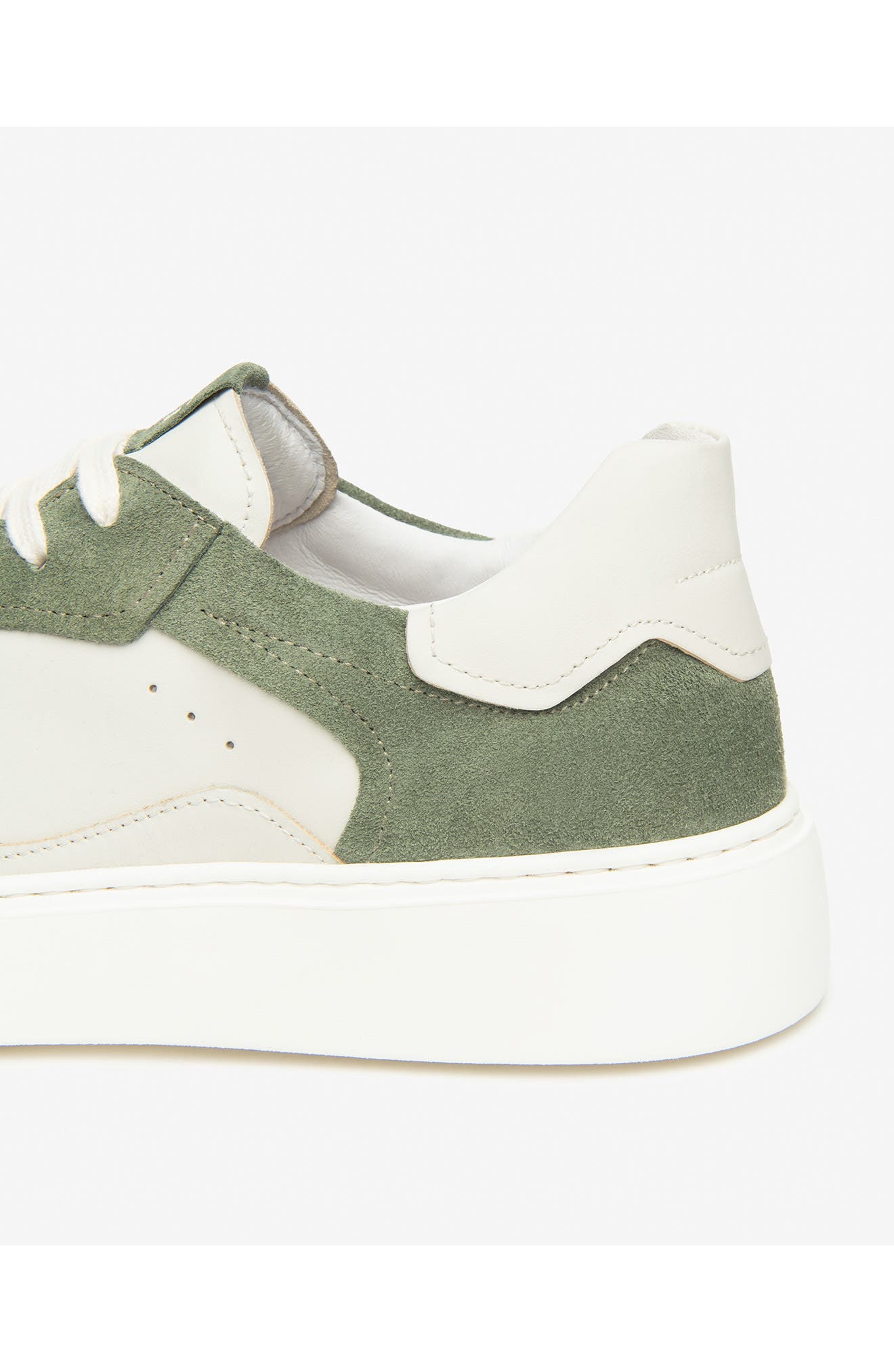 NeroGiardini Retro Low Top Sneaker, Alternate, color, White/ Sage