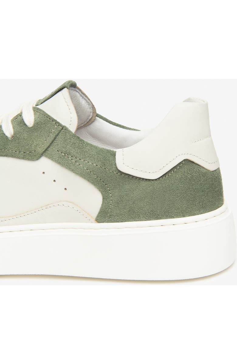NeroGiardini Retro Low Top Sneaker, Alternate, color, White/ Sage