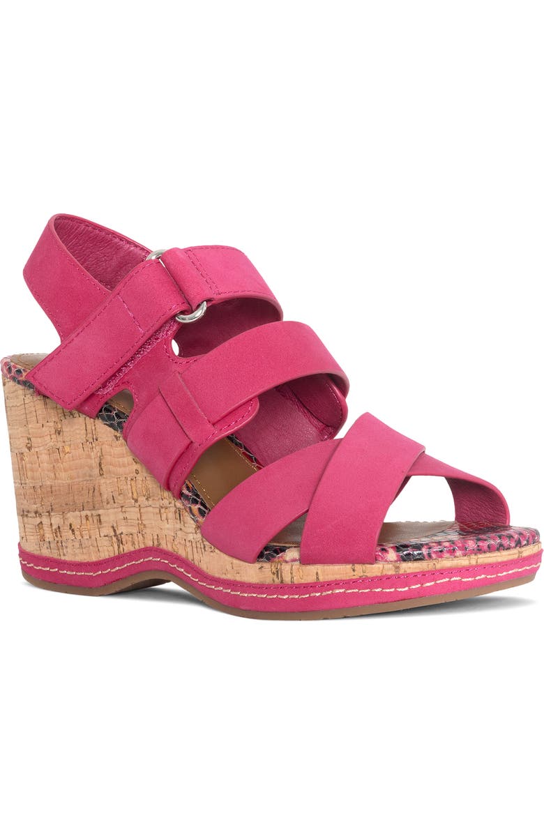Donald Pliner Slingback Platform Wedge Sandal, Main, color, Magenta
