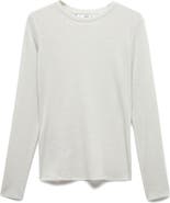 MANGO Metallic Rib Long Sleeve T-Shirt