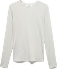 MANGO Metallic Rib Long Sleeve T-Shirt