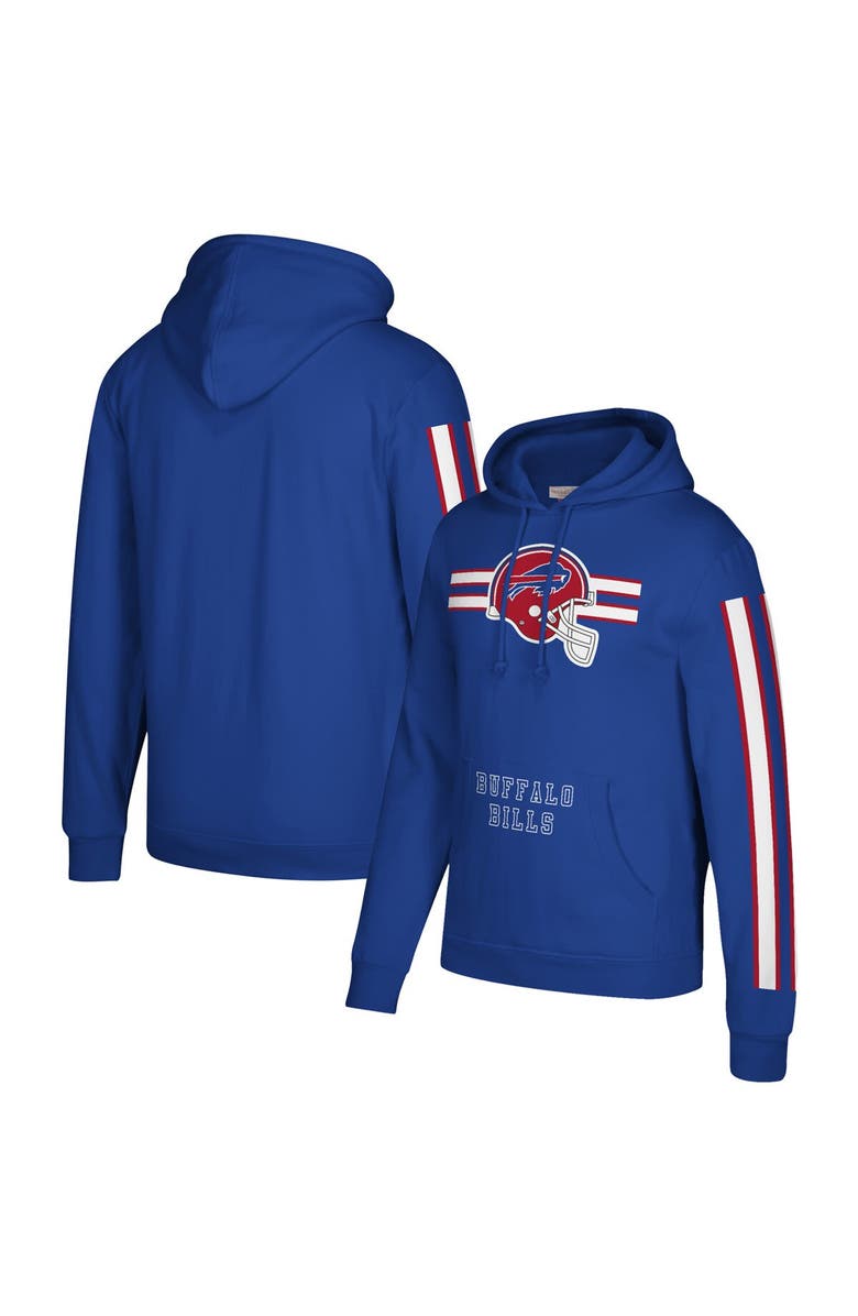 Mitchell & Ness Men's Mitchell & Ness Royal Buffalo Bills Three Stripe Pullover Hoodie, Main, color, 