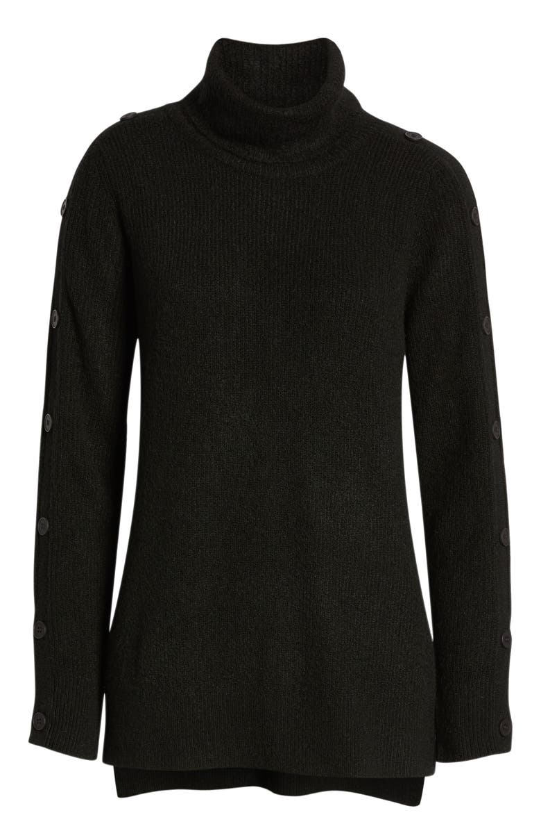 Halogen<sup>®</sup> Button Sleeve Turtleneck Sweater, Alternate, color,