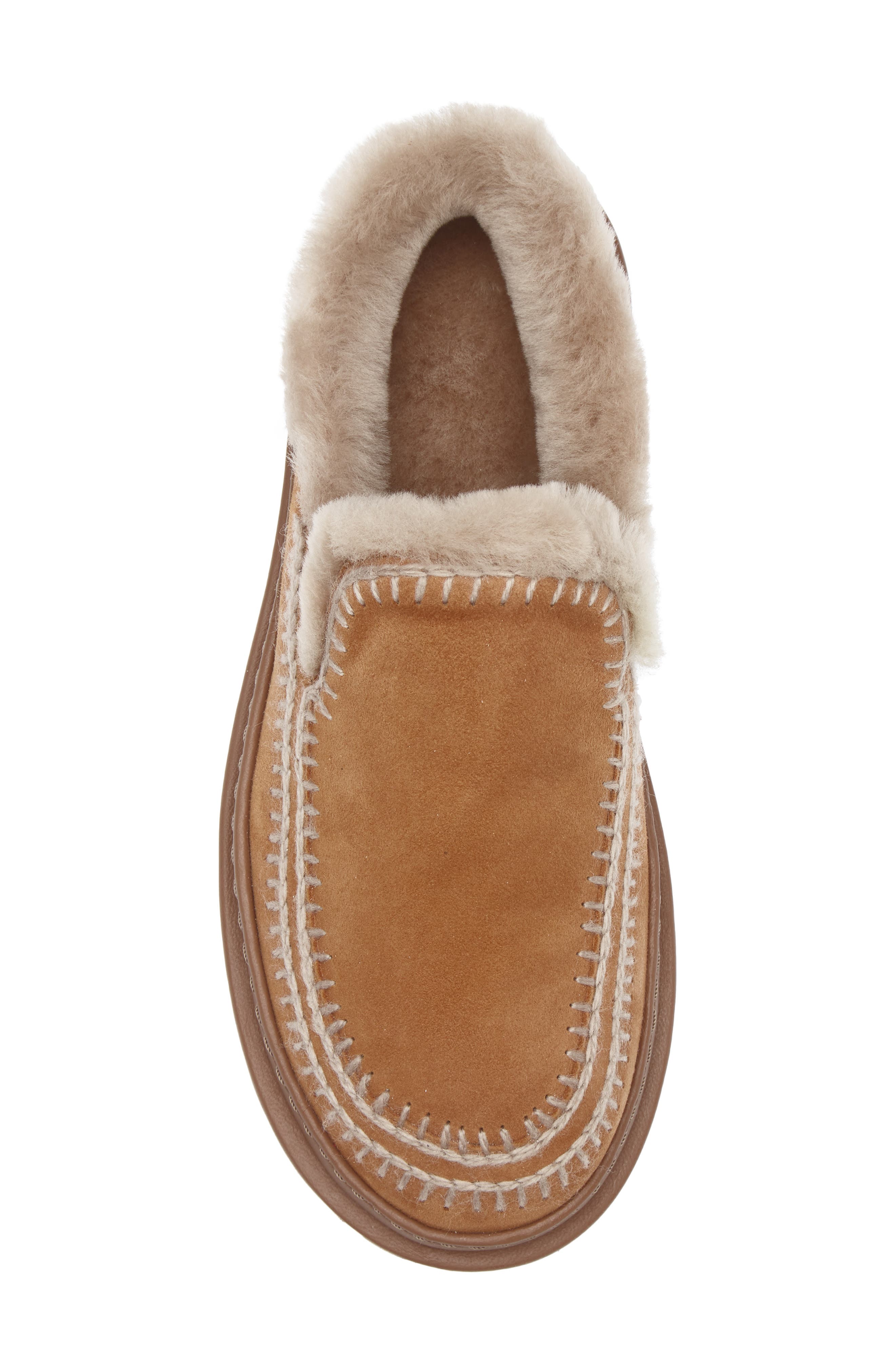 Jun 4.0 Genuine Shearling Lined Slipper, Alternate, color, CHESTNUT SUEDE / WHEAT