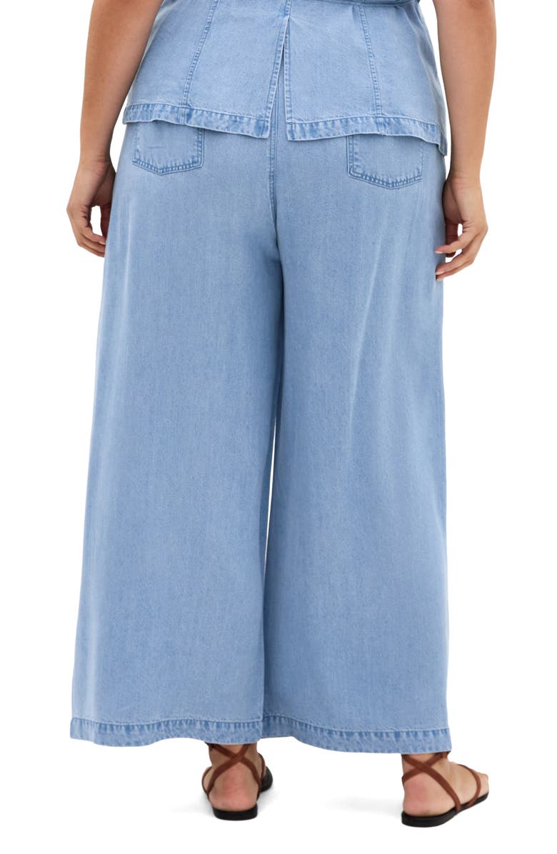 City Chic Evani Wide Leg Denim Pants, Alternate, color, Light Wash