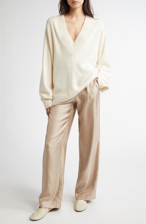 LOULOU STUDIO LOULOU DE SAISON SAGE CASHMERE V-NECK SWEATER