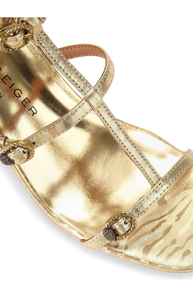 Kurt Geiger London Regent Buckle Embellished Gladiator Sandal, Alternate, color,