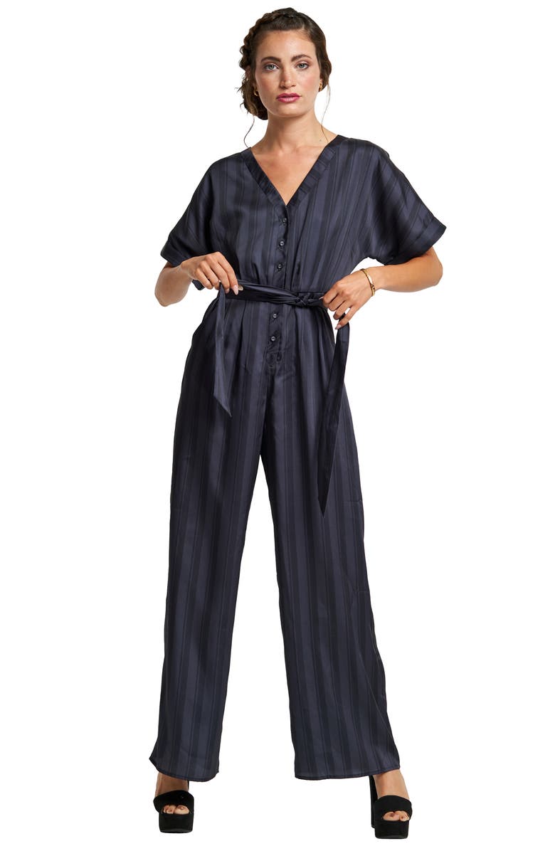 CIEBON Naya Variegated Tonal Stripe Jumpsuit, Alternate, color, 