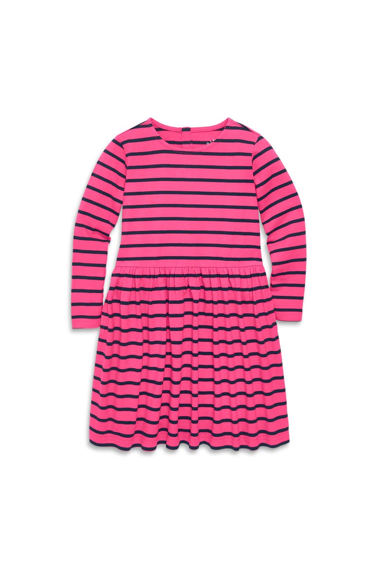 Long Sleeve Perfect Pocket Dress In Stripe, Main, color, Gumball Navy Stripe