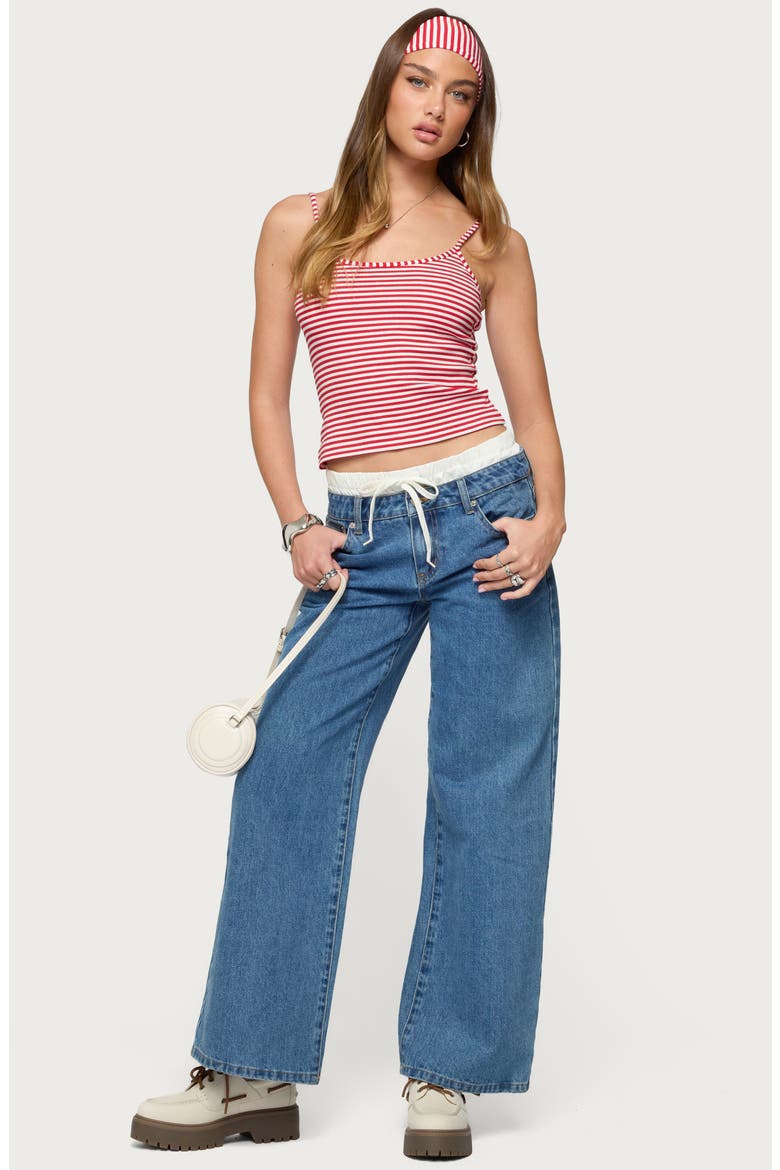 Stripe Camisole & Headband Set, Alternate, color, RED-AND-WHITE