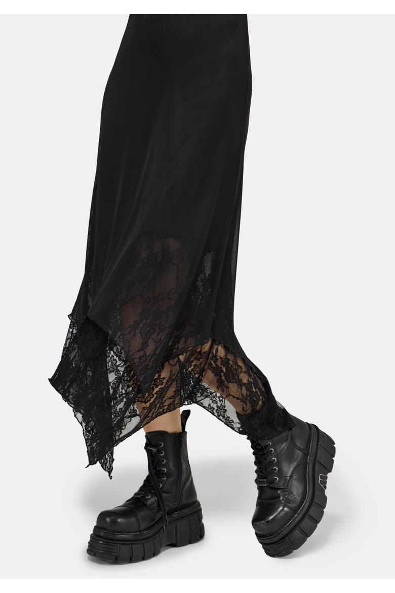 Druella Lace Cami Midaxi Dress, Alternate, color, Black