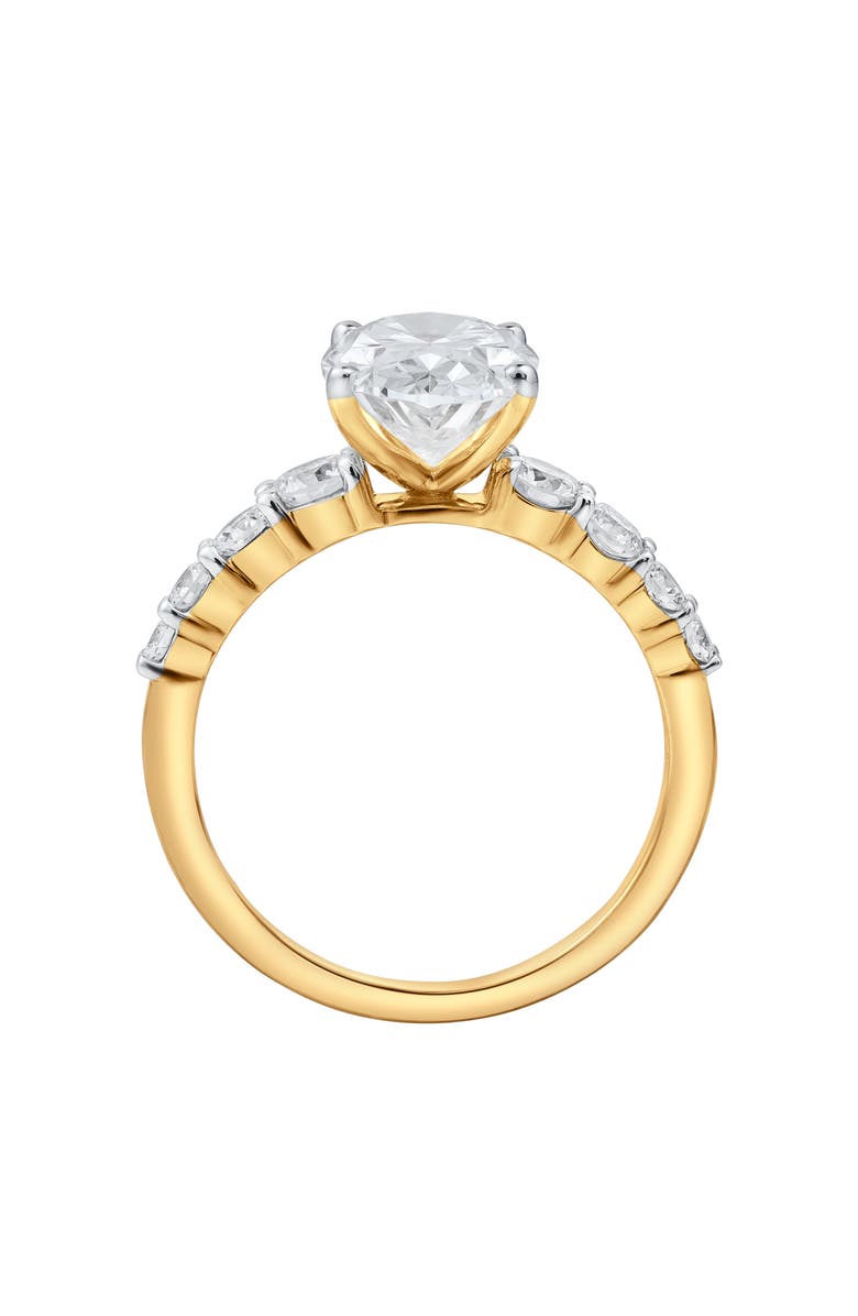 LuvMyJewelry Julia 14K Yellow Gold Oval Lab Grown Diamond Engagement Ring - 3.7 Ct, Alternate, color, 14K Yellow Gold