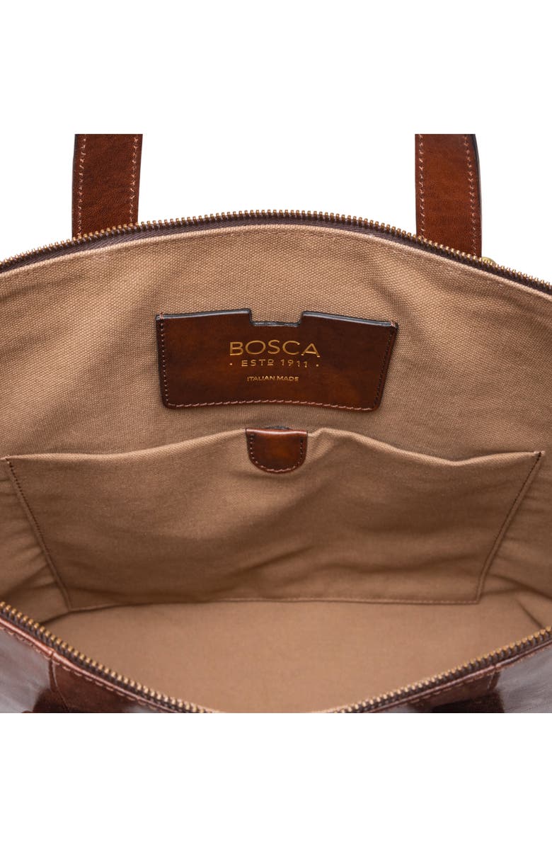 Bosca Brenta Leather Tote, Alternate, color,