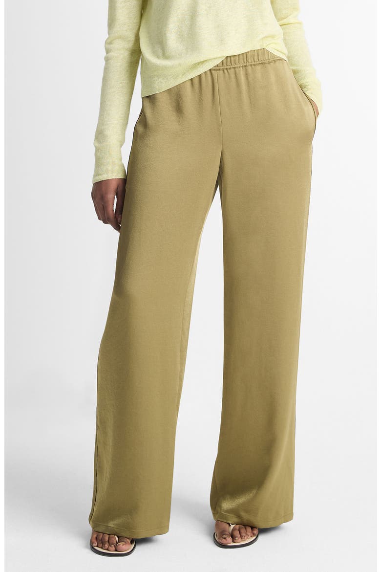 Side Stripe Wide Leg Pants, Main, color, EARTHLY