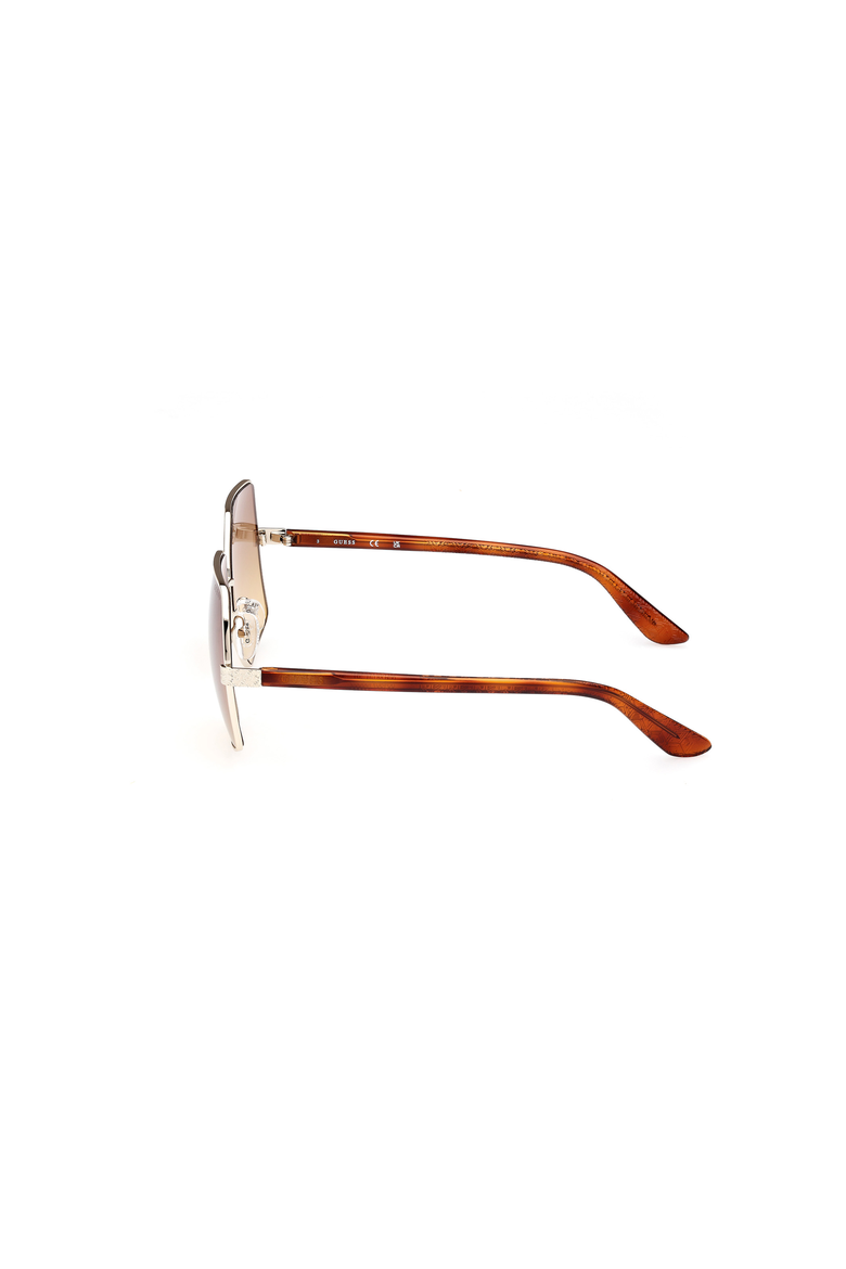 Oversized Rimless Hexagonal Sunglasses, Alternate, color, Gold / Gradient Brown
