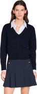 SANDRO V-neck wool sweater