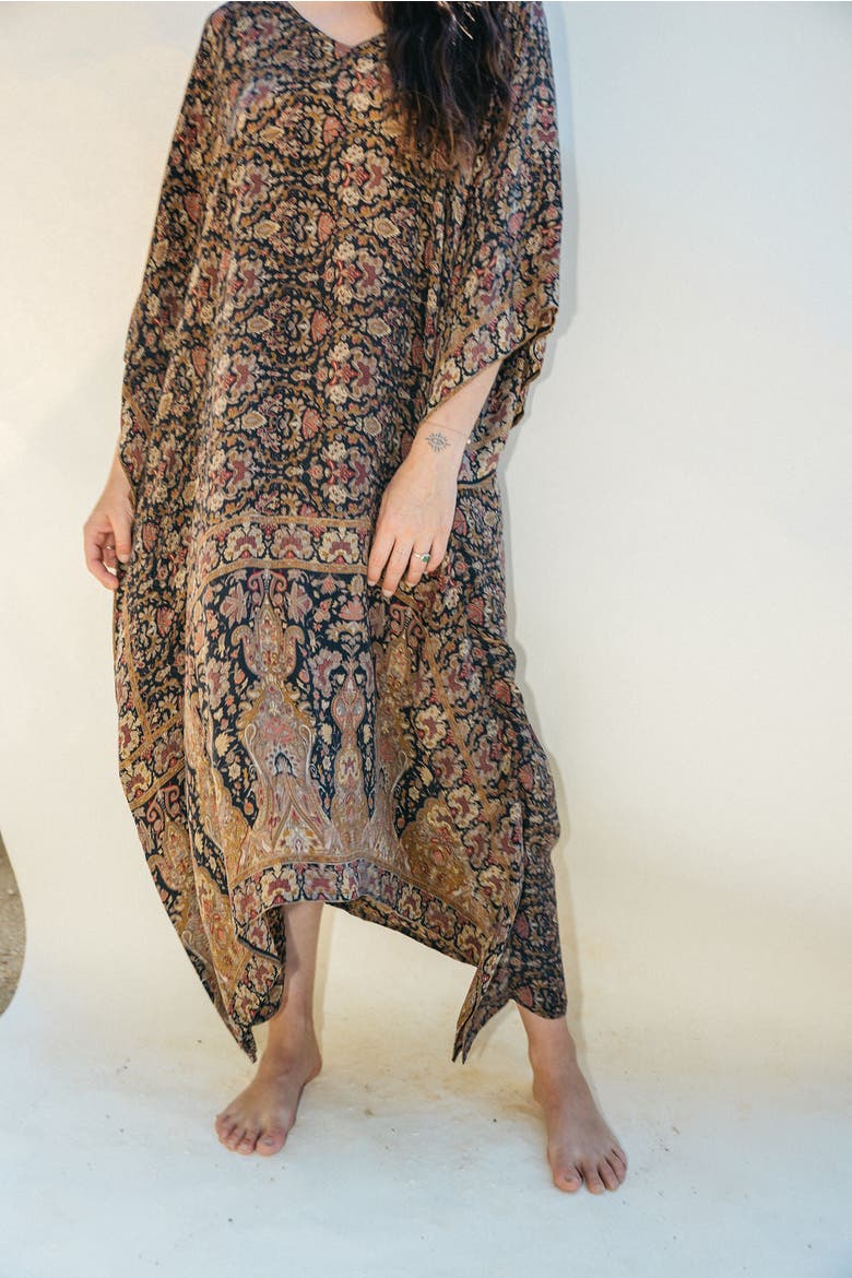 Long Caftan Zuma, Alternate, color, Navy