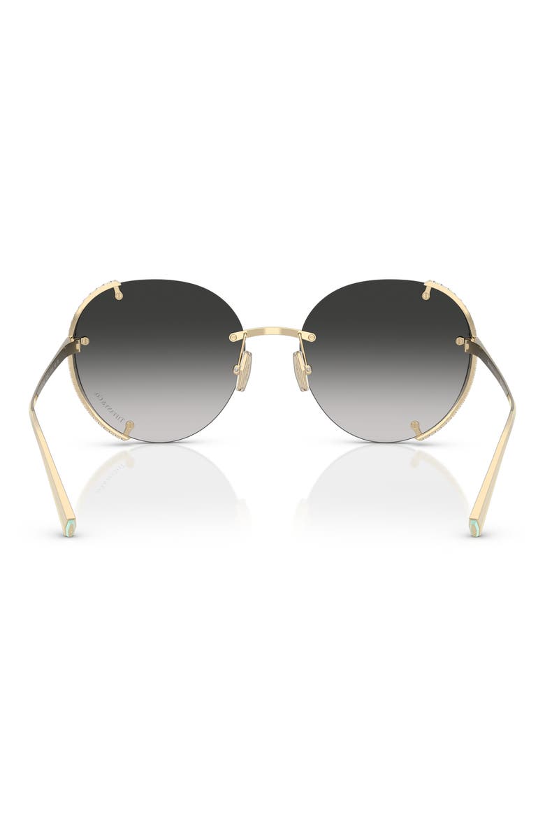57mm Gradient Round Sunglasses, Alternate, color, GREY FLASH