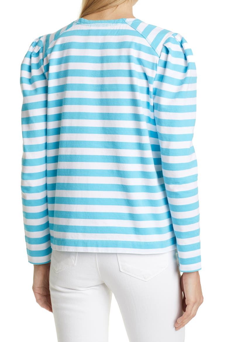 Stripe Organic Cotton T-Shirt, Alternate, color, SKY CAPTAIN