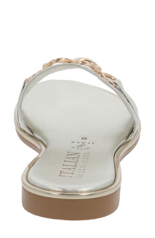 Italian Shoemakers Monik Chain Flat Slide Sandal