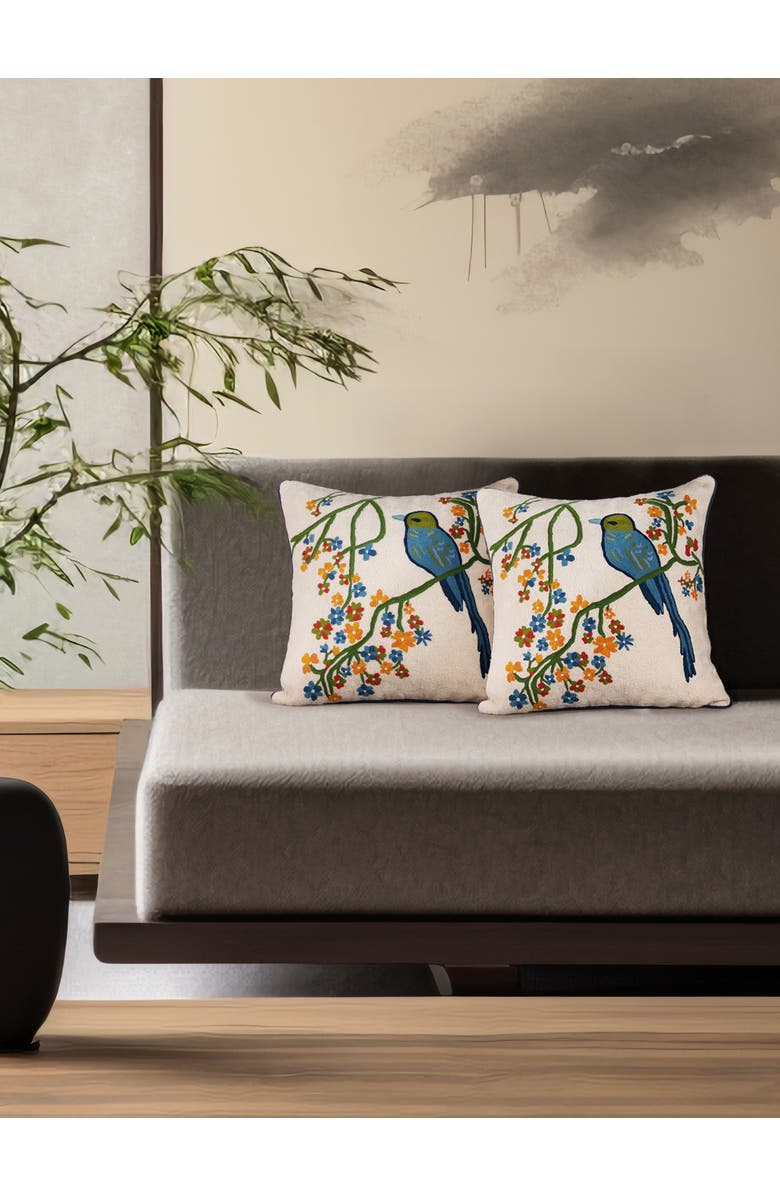 GAURI KOHLI Jowun Throw Pillow Cover, Alternate, color, Ivory