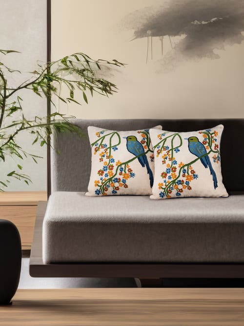 Gauri Kohli Jowun Throw Pillow Cover In Multi