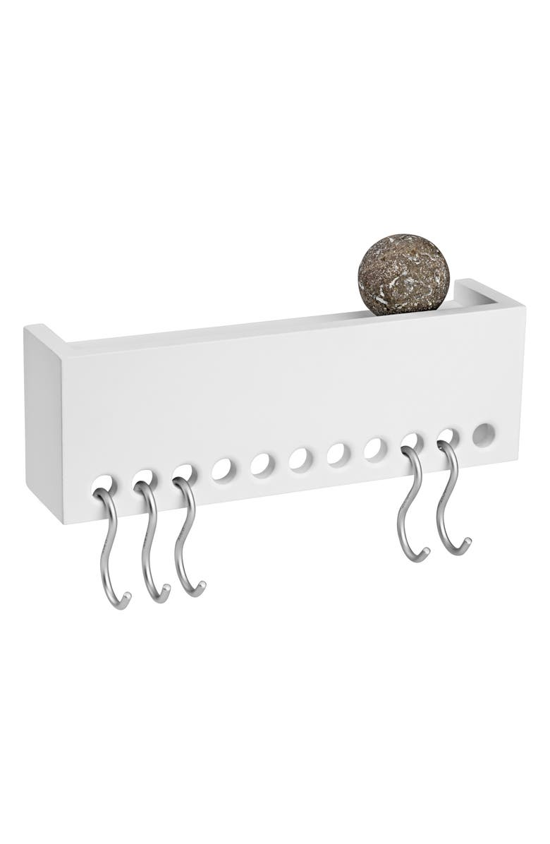 NOMESS So-Hooked Mini 30 Wall Rack, Main, color, White