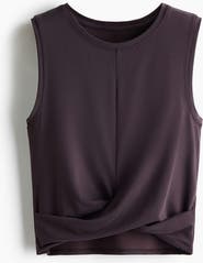H&M Slim Fit Twist-detail Sports Vest Top