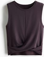 H&M Slim Fit Twist-detail Sports Vest Top