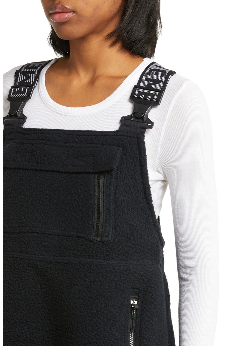 FP Movement Hit the Slopes High Pile Fleece Snow Bibs, Alternate, color, BLACK