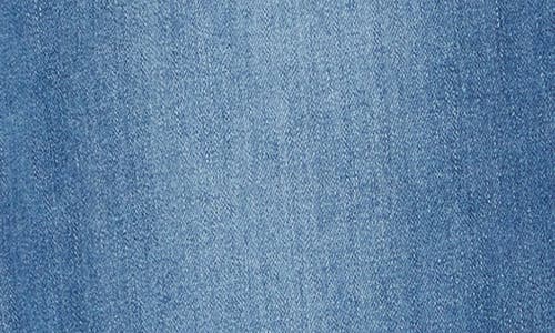 Democracy Raw Hem Crop Flare Utility Jeans In Blue Vintage