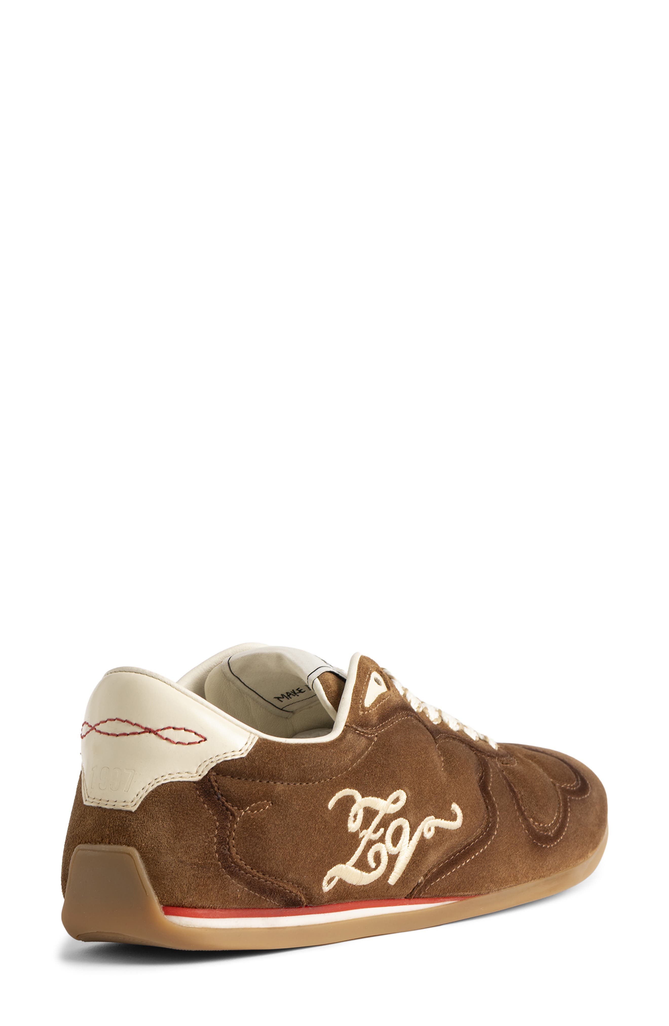 ZV DANCE SUEDE Lace-Up Sneaker, Alternate, color, COGNAC