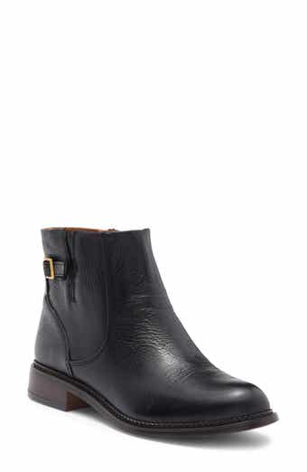 Franco sarto black leather ankle boots cheap