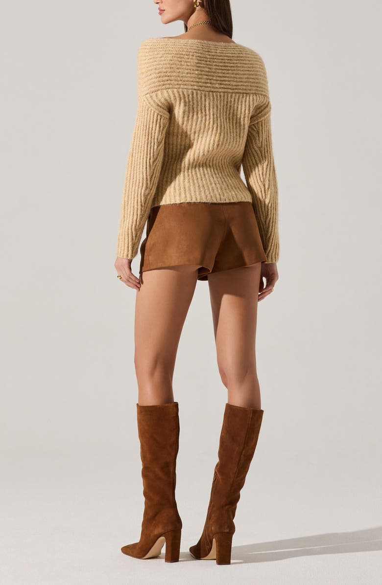 ASTR the Label Franisbel Off the Shoulder Sweater, Alternate, color, Butter Yellow