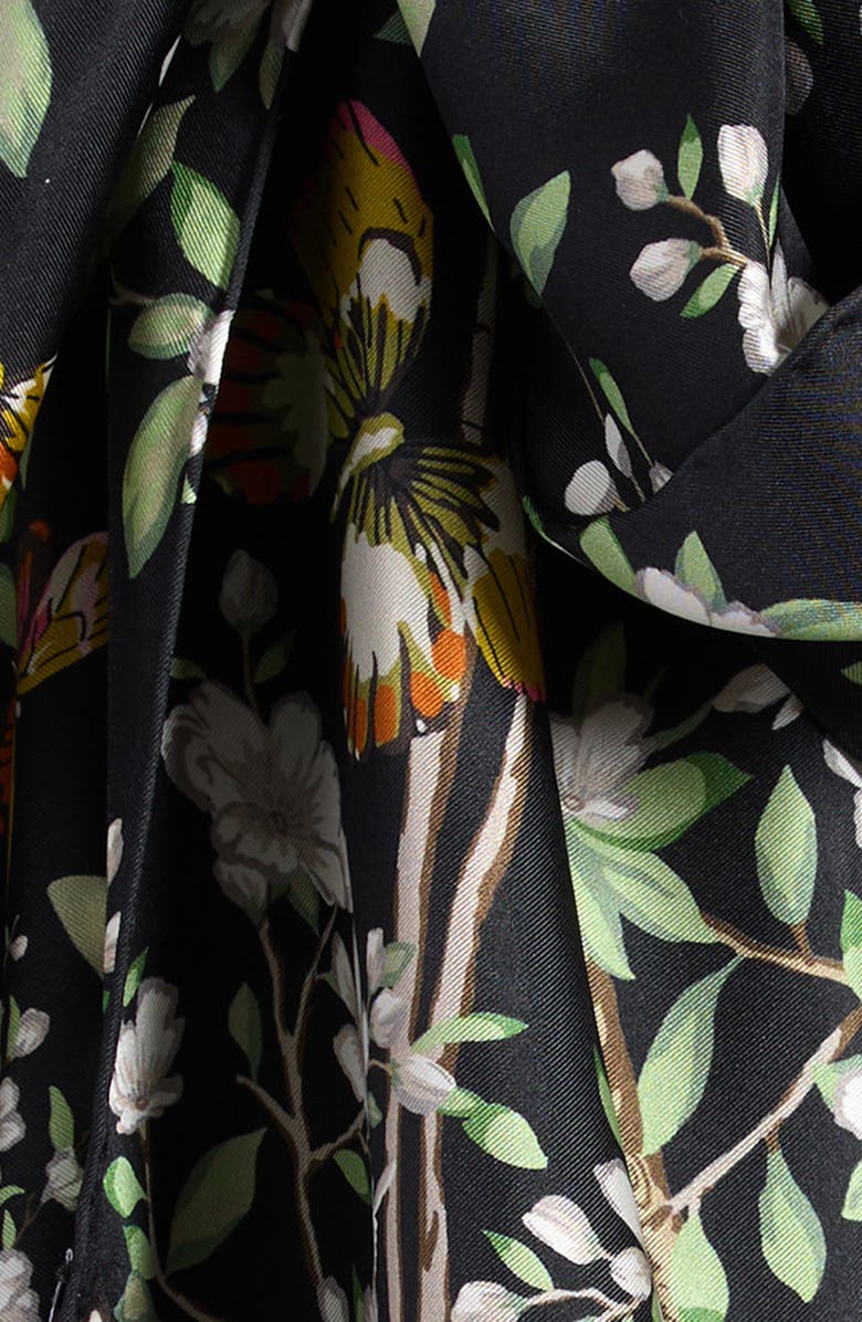 Echo Spring Unfolding Silk Oblong Scarf, Alternate, color, Black