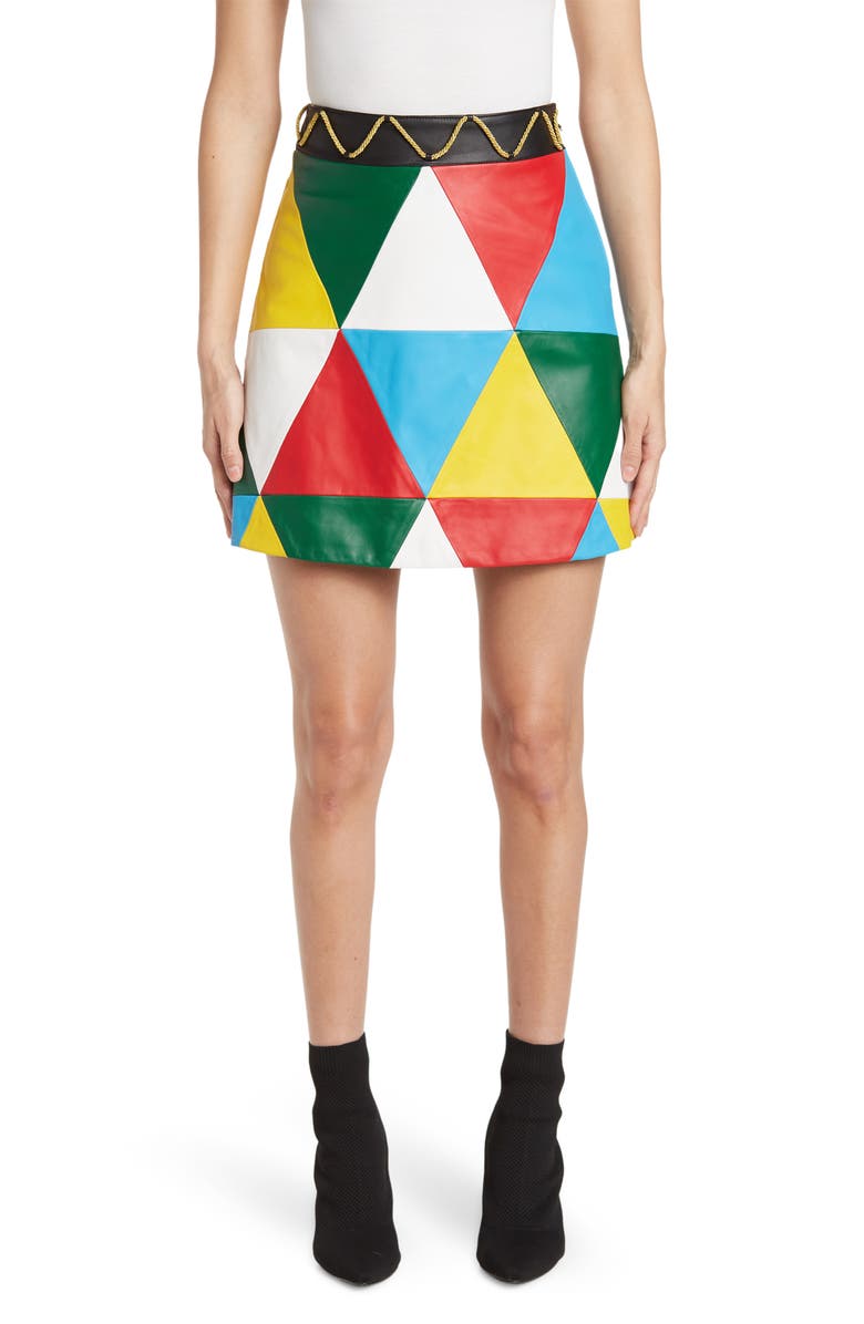 Moschino Multi Gold Rope Mini Skirt, Main, color, 