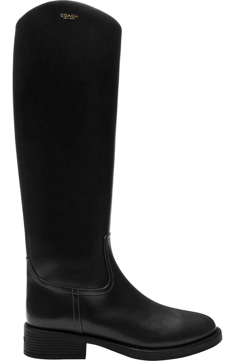 COACH Park Knee High Boot, Alternate, color, Black