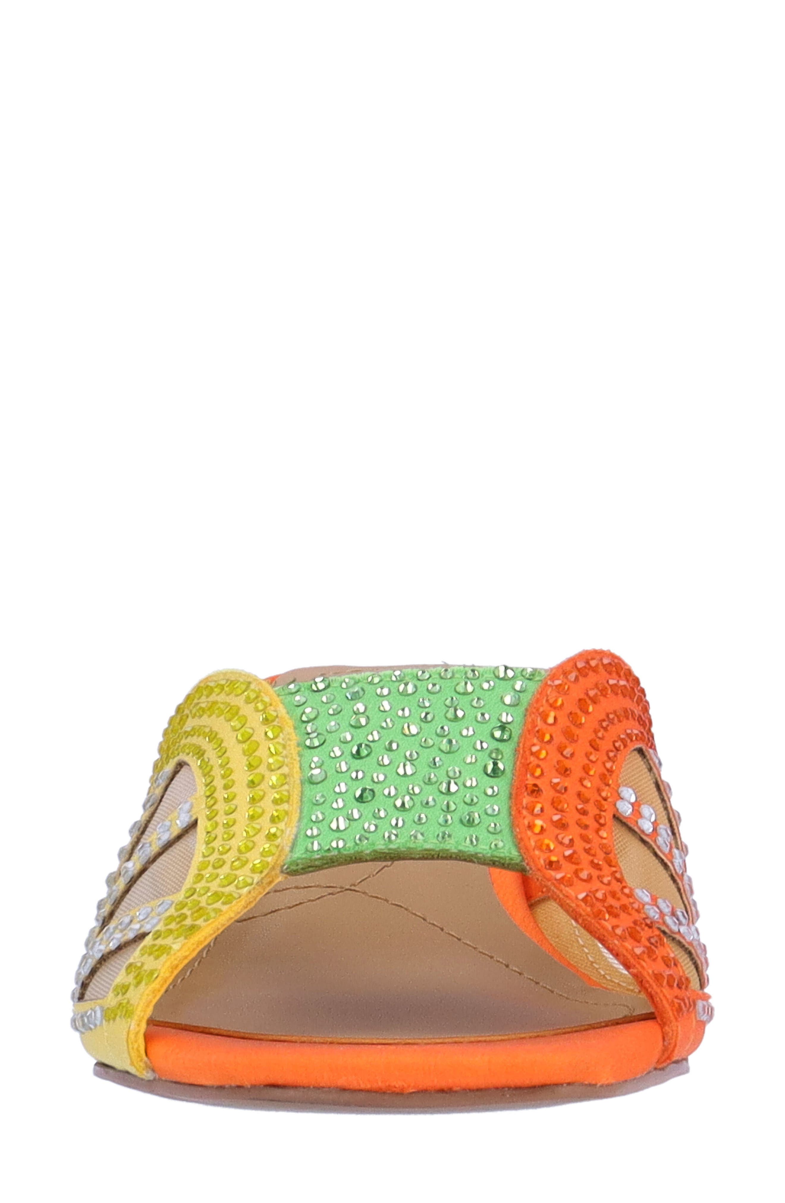 J. Reneé Lemon Block Heel Sandal, Alternate, color, Lime/ Yellow/ Orange