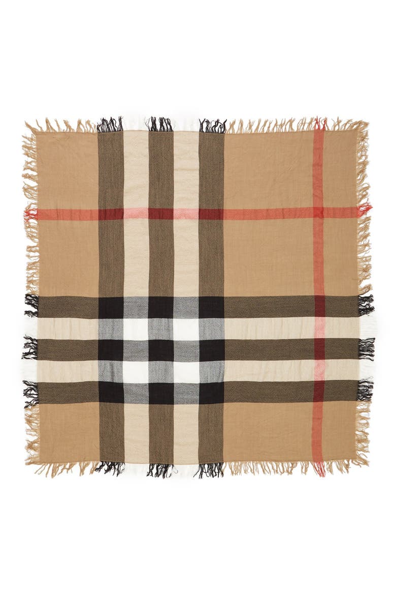 Check Merino Wool Scarf, Alternate, color, HOUSE CHECK