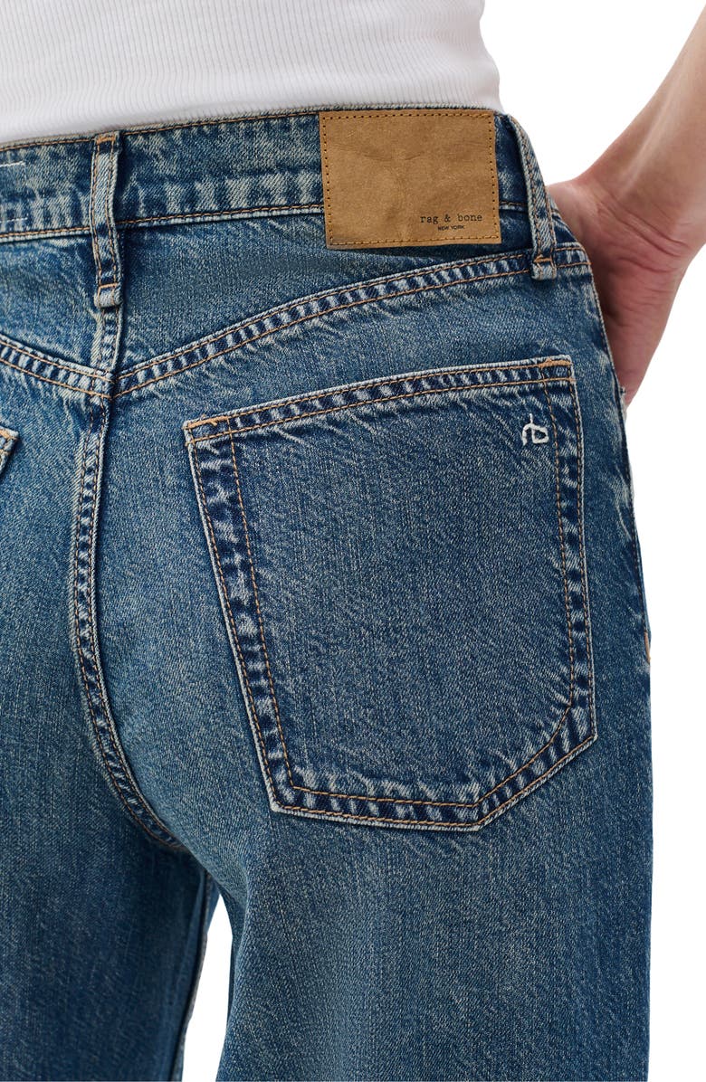 rag & bone/JEAN Andi Wide Leg Cotton Blend Ankle Jeans, Alternate, color, Delcan