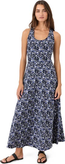 Women's Organic Fit & Flare Open Back Maxi Dress in Dayspring Blooms Multi | Women's Medium | Fair Trade by p a c t Women's Organic Fit & Flare Open Back Maxi Dress in Dayspring Blooms Multi | Women's Medium | Fair Trade by p a c t